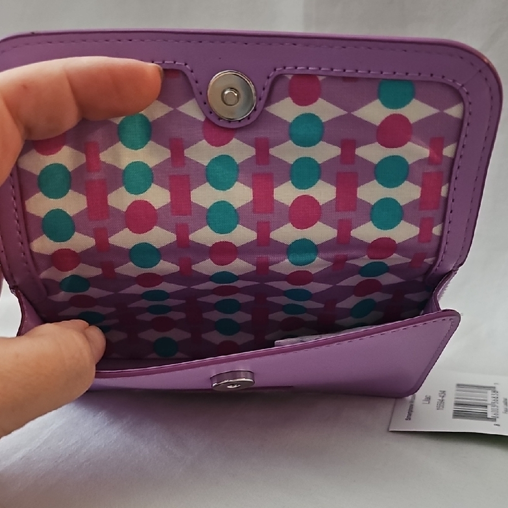 Vera Bradley Lilac Smartphone Wristlet with Flap Closure - Picture 8 of 10